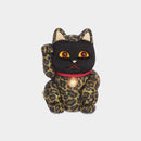 [BECKONING (LUCKY) CAT] MANEKI NEKO KINSHO BLACK (S) | EDO ART DOLLS | KAKINUMA DOLLS