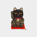 [BECKONING (LUCKY) CAT] MANEKI NEKO KINSHO BLACK (S) | EDO ART DOLLS | KAKINUMA DOLLS
