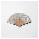 [HAND FAN] MEN'S PAPER FAN BIRD AND BEAST CARICATURE LIGHT GRAY | KYOTO FOLDING FANS | OHNISHI TSUNE SHOTEN