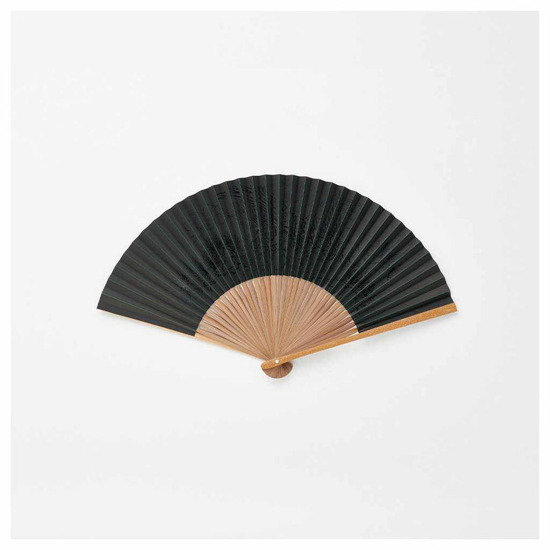 [HAND FAN] MEN'S PAPER FAN HAWK SIDE LACQUER | KYOTO FOLDING FANS | OHNISHI TSUNE SHOTEN