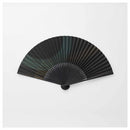 [HAND FAN] MEN'S PAPER FAN BRUSHED GREEN GOLD | KYOTO FOLDING FANS | OHNISHI TSUNE SHOTEN