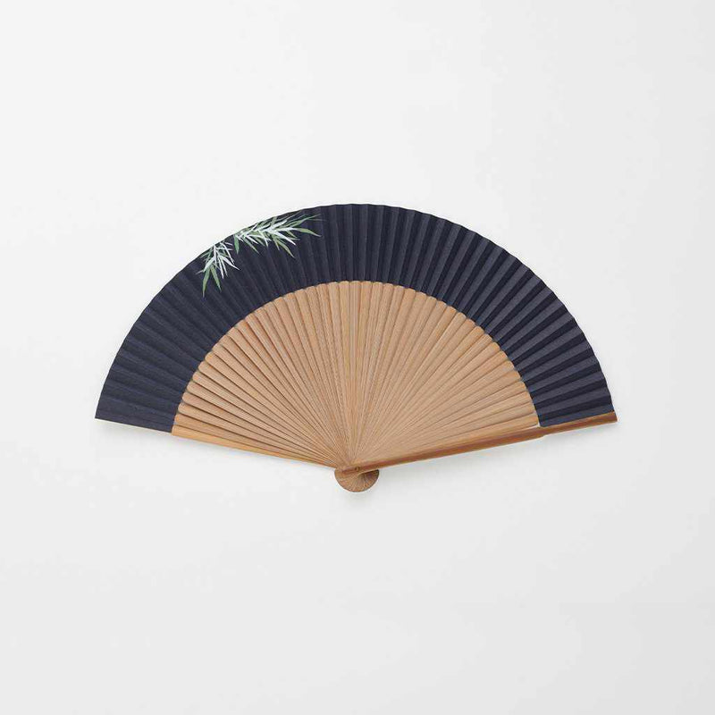 ［手扇］男士纸扇染色Washi竹林大正次|京都折迭扇
