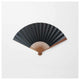 [แฟนมือ] แฟนกระดาษของผู้ชาย Kakishibu Dyeing Dark Blue | Kyoto Folding Fans | Ohnishi Tsune Shoten