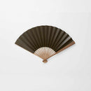 [HAND FAN] MEN'S PAPER FAN KAKISHIBU DYEING PINE COLOR | KYOTO FOLDING FANS | OHNISHI TSUNE SHOTEN