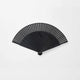 [แฟนมือ] แฟนผ้าไหมของผู้ชาย Gourd Black Bone พื้นดินสั้นขนาดใหญ่ | Kyoto Folding Fans | Ohnishi Tsune Shoten