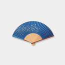 [HAND FAN] WOMEN'S PAPER FAN AKISAKURA NAVY BLUE | KYOTO FOLDING FANS | OHNISHI TSUNE SHOTEN