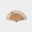 [HAND FAN] WOMEN'S SILK FAN WHITE MORNING GLORY BLOOMS | KYOTO FOLDING FANS | OHNISHI TSUNE SHOTEN