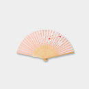 [HAND FAN] WOMEN'S SILK FAN SAKURA FUBUKI PINK | KYOTO FOLDING FANS | OHNISHI TSUNE SHOTEN