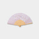 [แฟนมือ] แฟนผ้าไหมของผู้หญิง Ayame Mauve | Kyoto Folding Fans | Ohnishi Tsune Shoten
