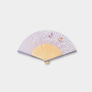 [HAND FAN] WOMEN'S SILK FAN MAUVE GATHERING IN FLOWERS | KYOTO FOLDING FANS | OHNISHI TSUNE SHOTEN