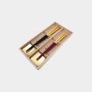 [CHOPSTICKS] COUPLE CHOPSTICKS / CHOPSTICK REST SET SHIZUKU (GOLD) | KANAZAWA GOLD LEAF
