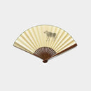 [HAND FAN] MEN'S ZODIAC COW DRAWING 1 | UNKINDO FUKATSU HAND FAN | EDO FOLDING FANS