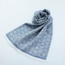 [SCARF]  STALL HIRE HOKUSAI WACHIGAI ASANOHA (BLUE) | HAKATA TEXTILES| OKANO