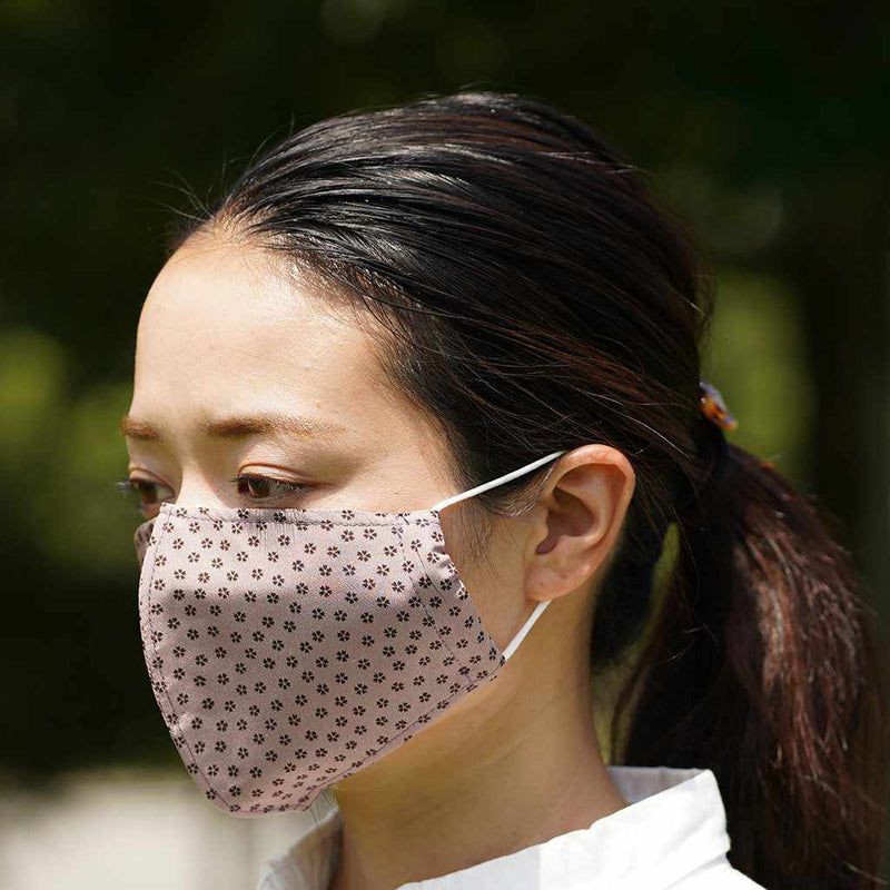 ［Facemask］ Kinumask Round （Unisex） B|京都Yuzen Dyeing