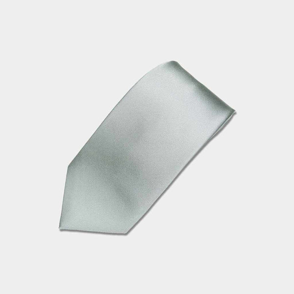 [領帶]領帶銀白色Miyavi 33 Momme絲綢緞| Gunnai紡織品