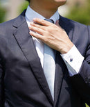 [TIE] SILVER MIYAVI 33 MOMME SILK SATIN | GUNNAI TEXTILES| FUJI SAKURA