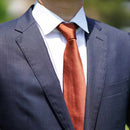 [TIE] TERRACOTTA MIYAVI 33 MOMME SILK SATIN | GUNNAI TEXTILES| FUJI SAKURA