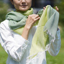 [SCARF] STALL KASANE YOUNG GRASS COLOR (SPRING GREEN × CITRON) | GUNNAI TEXTILES| FUJI SAKURA