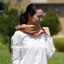 [SCARF] STALL KASANE YAMATO PERSIMMON (PERSIMMON × IRIDESCENT) | GUNNAI TEXTILES| FUJI SAKURA