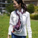 [SCARF] STALL KASANE WHITE AZALEA (SILVER × PURPLE) | GUNNAI TEXTILES| FUJI SAKURA
