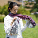 [SCARF] STALL KASANE WHITE AZALEA (SILVER × PURPLE) | GUNNAI TEXTILES| FUJI SAKURA