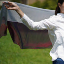 [SCARF] STALL KASANE WHITE AZALEA (SILVER × PURPLE) | GUNNAI TEXTILES| FUJI SAKURA