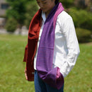 [SCARF] STALL YASURAGI ERIMAKI (PINK × PURPLE × ORANGE × RED) | GUNNAI TEXTILES| FUJI SAKURA