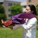 [SCARF] STALL YASURAGI ERIMAKI (PINK × PURPLE × ORANGE × RED) | GUNNAI TEXTILES| FUJI SAKURA