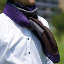 [SCARF] STALL YASURAGI ERIMAKI (GRAY × BROWN × NAVY × PURPLE) | GUNNAI TEXTILES| FUJI SAKURA