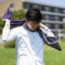 [SCARF] STALL YASURAGI ERIMAKI (GRAY × BROWN × NAVY × PURPLE) | GUNNAI TEXTILES| FUJI SAKURA