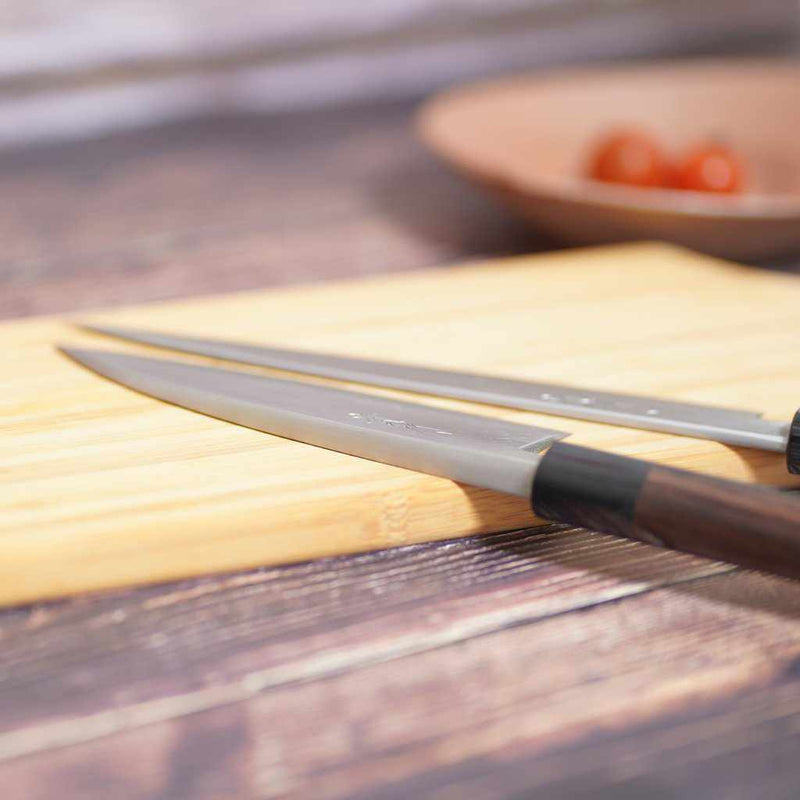 [廚（廚）刀]這款鍛造風格徽章生魚片刀200mm |江津鍛造刀片