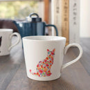 [MUG (CUP)] COLOR & DESIGN CHANGE SITTING CAT WHITE | MINO WARES | MARUMO TAKAGI