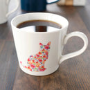 [MUG (CUP)] COLOR & DESIGN CHANGE SITTING CAT WHITE | MINO WARES | MARUMO TAKAGI