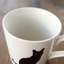 [MUG (CUP)] COLOR & DESIGN CHANGE SITTING CAT WHITE | MINO WARES | MARUMO TAKAGI