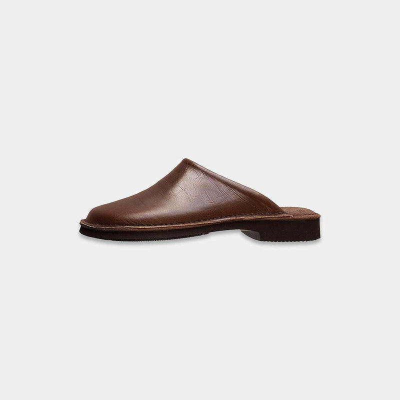 [拖鞋] Reela Wax皮革和Vibram Sole Garden Sabo（深棕色）|皮革加工