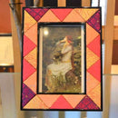 [PICTURE FRAME] WOOD PHOTO FRAME (ORANGE & PINK) | EDO ART DOLLS | KAKINUMA DOLLS