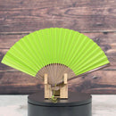 [HAND FAN] RAUSHIKI URUSHI YELLOW GREEN | KYOTO FOLDING FANS | RAKUKEI