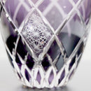 [SAKE GLASS] GUINOMI KIKU YARAI (PURPLE) | KIRIKO