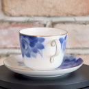 [MUG (CUP)] OKURA ART CHINA BLUE ROSE MORNING CUP & SAUCER | CERAMICS