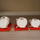 [BECKONING (LUCKY) CAT] MANEKI NEKO FENG SHUI (WHITE) INNOCENT RELAX | EDO ART DOLLS | KAKINUMA DOLLS