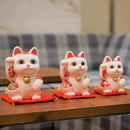 [BECKONING (LUCKY) CAT] MANEKI NEKO FENG SHUI (WHITE) INNOCENT RELAX | EDO ART DOLLS | KAKINUMA DOLLS