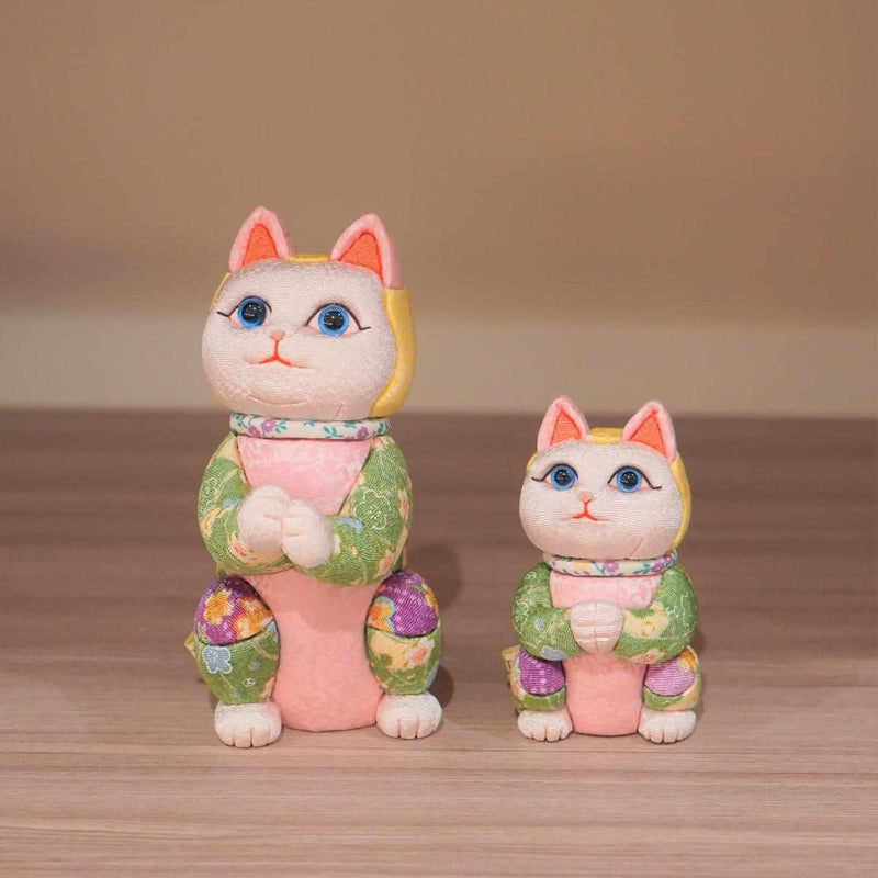 [Beckoning （Lucky） Cat] Maneki Neko，願為之星辰（Crepe Mulicolor） | 江戶藝術娃娃