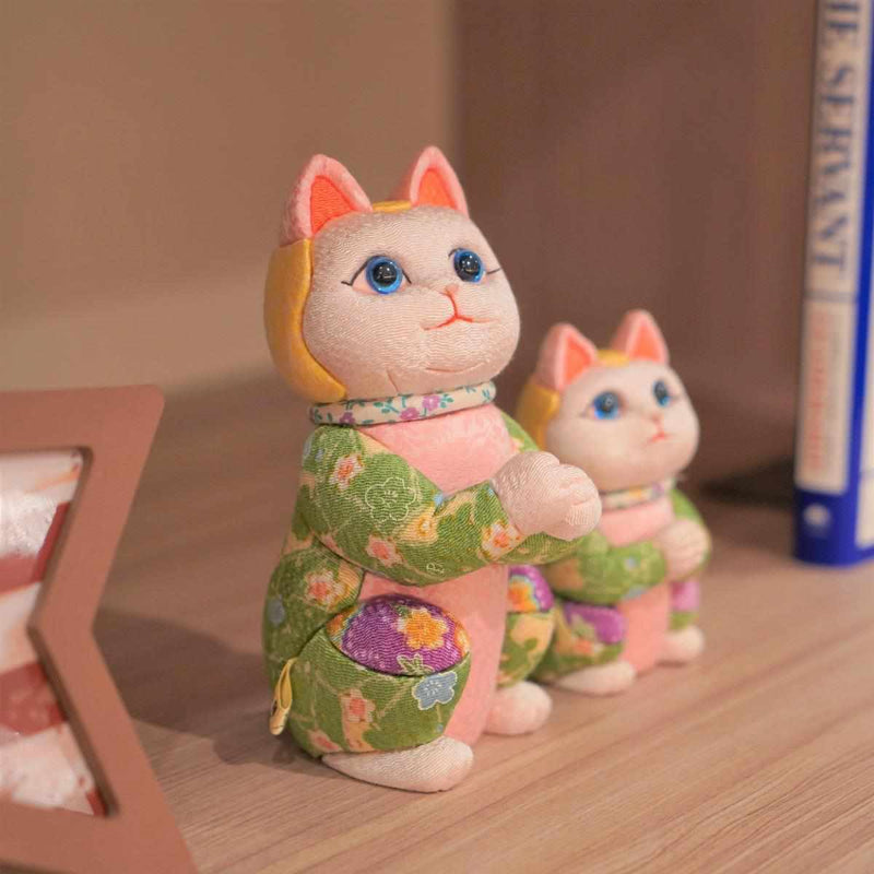 [Beckoning （Lucky） Cat] Maneki Neko，願為之星辰（Crepe Mulicolor） | 江戶藝術娃娃