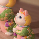 [BECKONING (LUCKY) CAT] MANEKI NEKO, WISH TO THE STAR (CREPE MULTICOLOR) | EDO ART DOLLS | KAKINUMA DOLLS