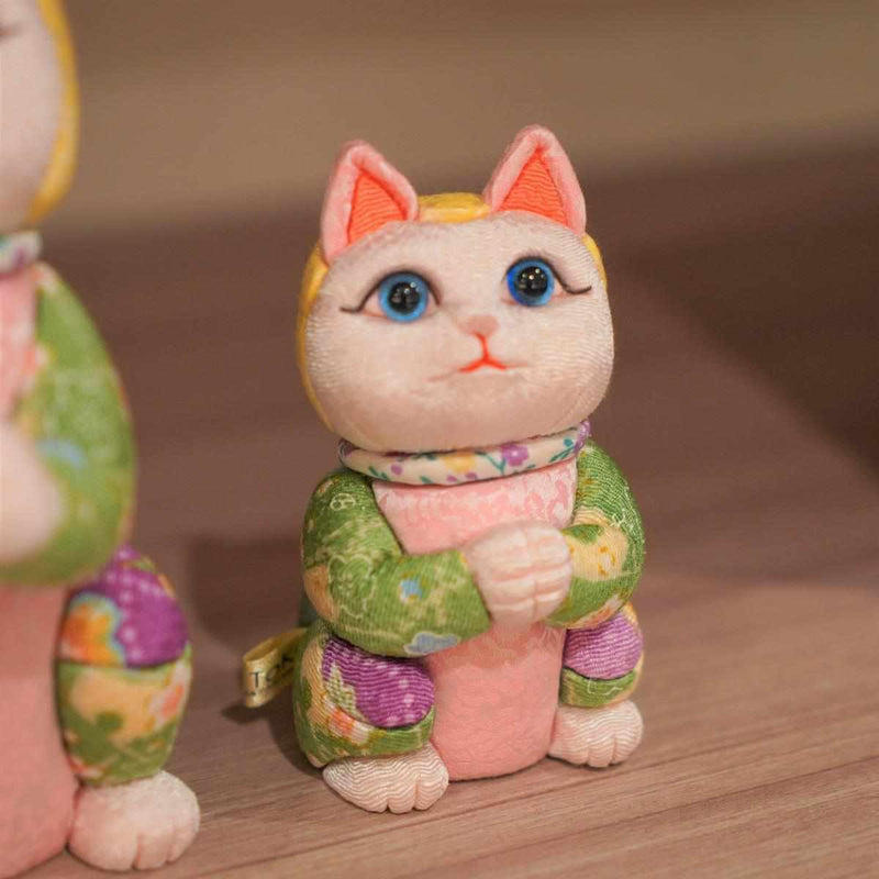 [Beckoning （Lucky） Cat] Maneki Neko，願為之星辰（Crepe Mulicolor） | 江戶藝術娃娃