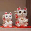 [BECKONING (LUCKY) CAT] MANEKI NEKO (EXTRA LARGE) PURE SILK | EDO ART DOLLS | KAKINUMA DOLLS