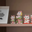 [BECKONING (LUCKY) CAT] MANEKI NEKO, WISH TO THE STAR (CREPE MULTICOLOR) | EDO ART DOLLS | KAKINUMA DOLLS