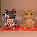 [BECKONING (LUCKY) CAT] MANEKI NEKO (EXTRA LARGE) PURE SILK | EDO ART DOLLS | KAKINUMA DOLLS