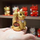 [BECKONING (LUCKY) CAT] MANEKI NEKO, FENG SHUI (GOLD) FORTUNE | EDO ART DOLLS | KAKINUMA DOLLS
