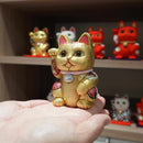 [BECKONING (LUCKY) CAT] MANEKI NEKO, FENG SHUI (GOLD) FORTUNE | EDO ART DOLLS | KAKINUMA DOLLS